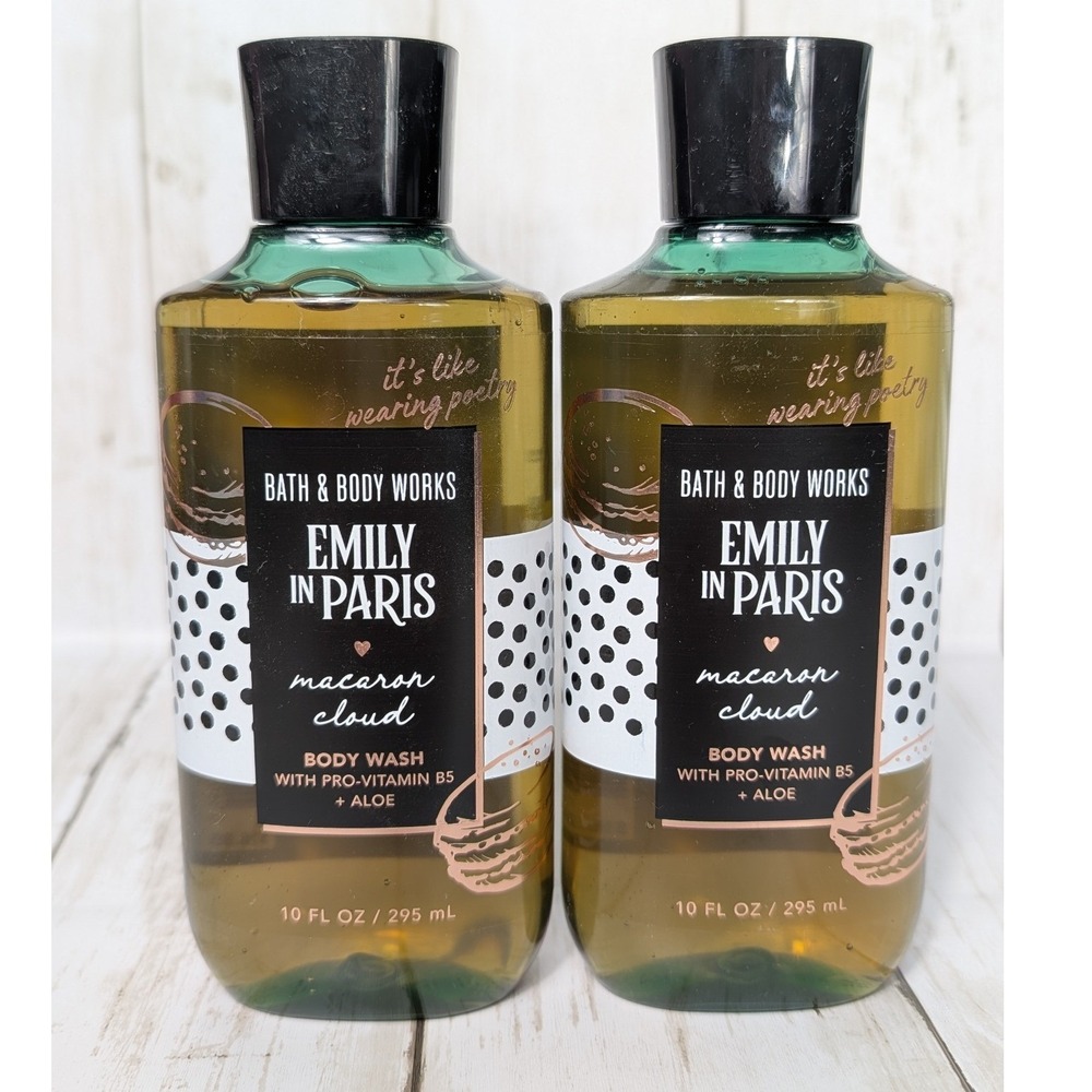 Bath & Body Works Body Wash Macaron Cloud Emily In Paris Set of 2 New